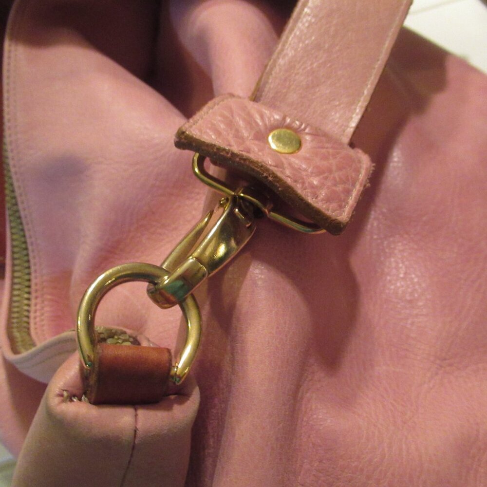 Terrida Tote Shopper Bag Colorful Bag XL Pink Leather - Picture 4 of 13